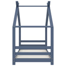 vidaXL szürke tömör fenyőfa gyerekágy-keret 80 x 160 cm