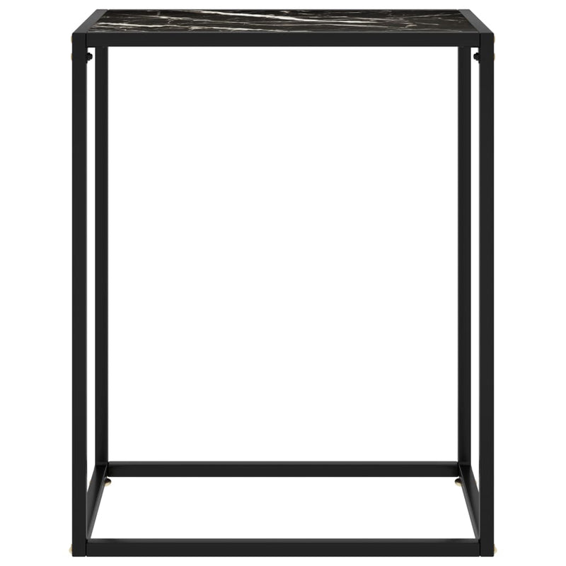 vidaXL fekete edzett üveg tálalóasztal 60 x 35 x 75 cm