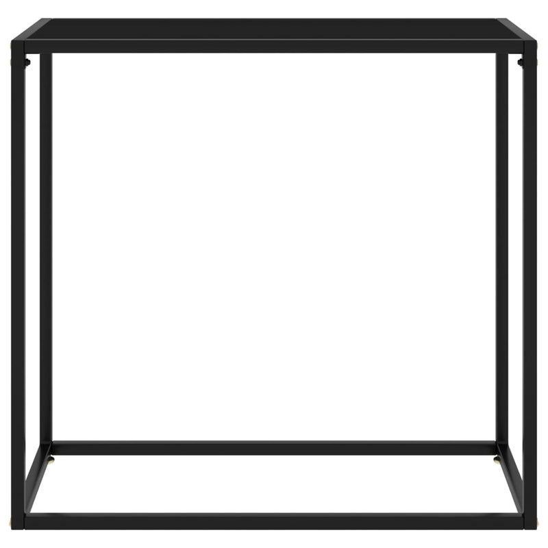 vidaXL fekete edzett üveg tálalóasztal 80 x 35 x 75 cm