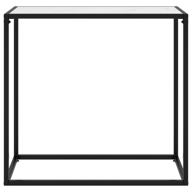 vidaXL fehér edzett üveg tálalóasztal 80 x 35 x 75 cm