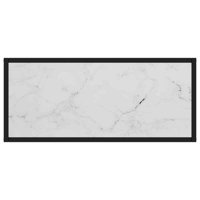 vidaXL fehér edzett üveg tálalóasztal 80 x 35 x 75 cm
