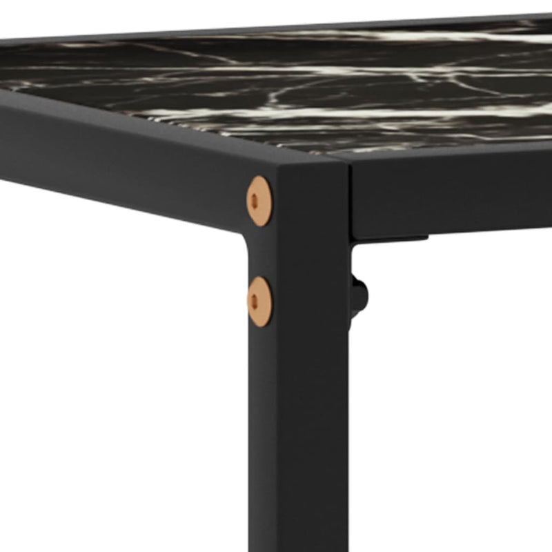 vidaXL fekete edzett üveg tálalóasztal 100 x 35 x 75 cm