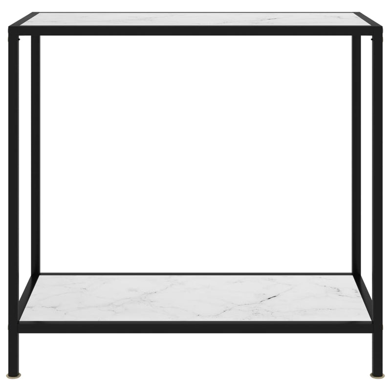 vidaXL fehér edzett üveg tálalóasztal 80 x 35 x 75 cm