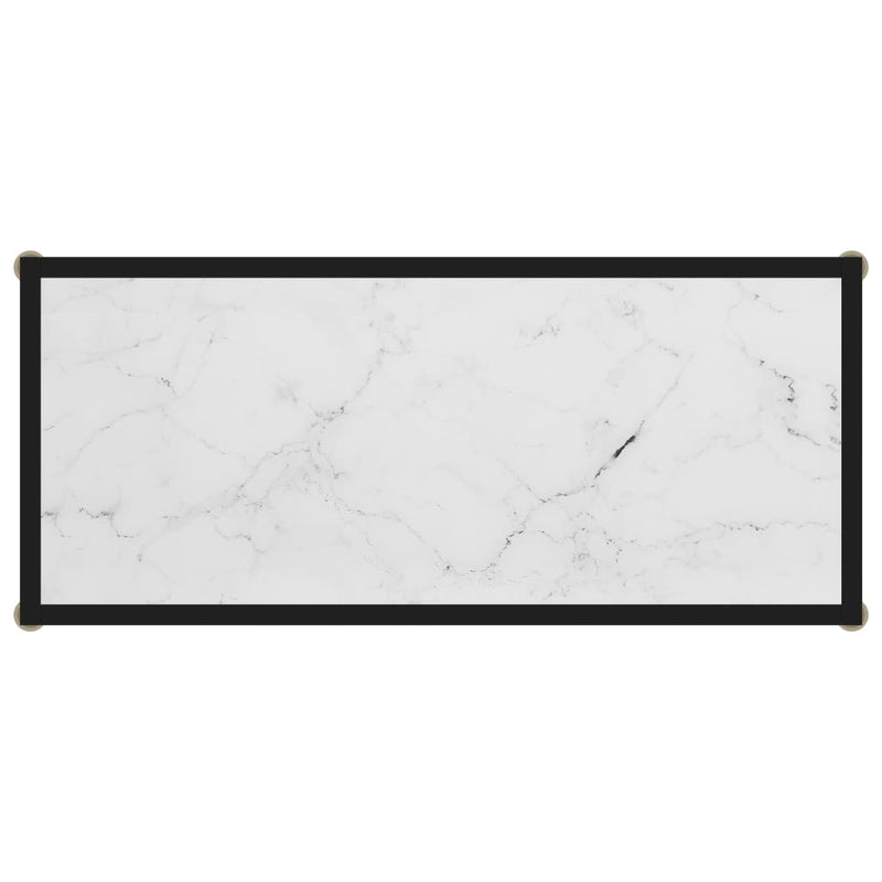 vidaXL fehér edzett üveg tálalóasztal 80 x 35 x 75 cm