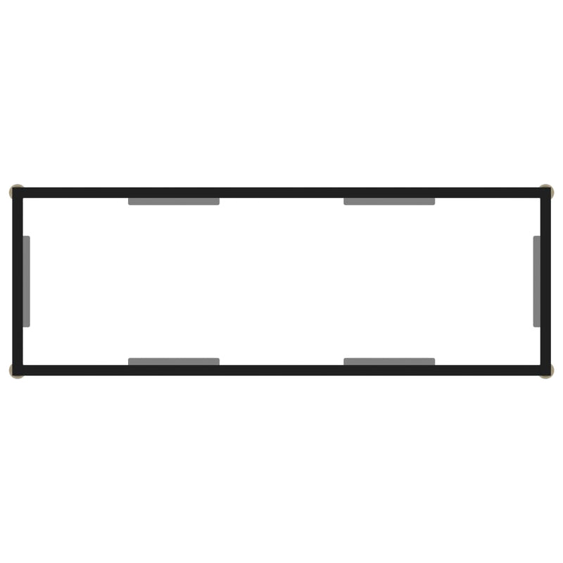 vidaXL átlátszó edzett üveg tálalóasztal 100 x 35 x 75 cm
