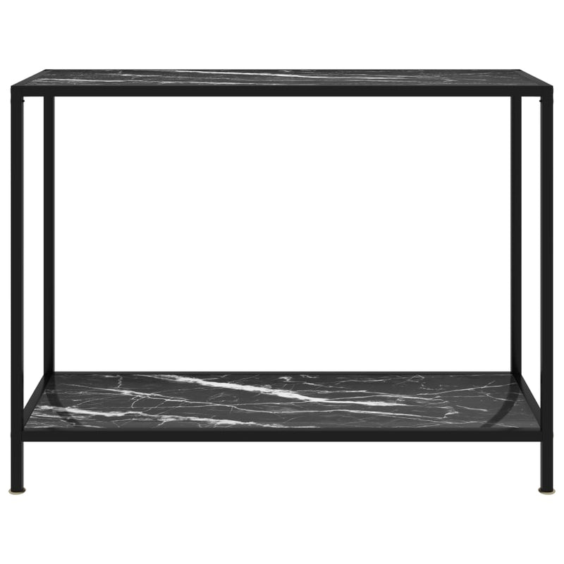 vidaXL fekete edzett üveg tálalóasztal 100 x 35 x 75 cm
