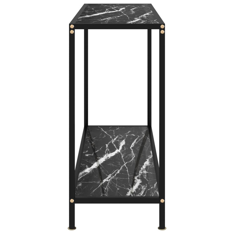 vidaXL fekete edzett üveg tálalóasztal 100 x 35 x 75 cm