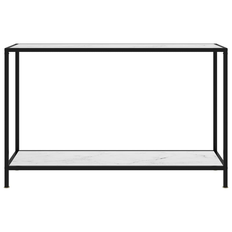 vidaXL fehér edzett üveg tálalóasztal 120 x 35 x 75 cm