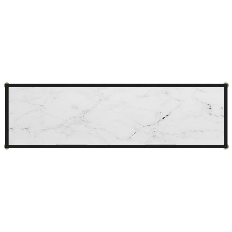 vidaXL fehér edzett üveg tálalóasztal 120 x 35 x 75 cm