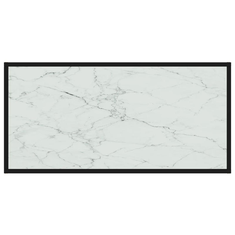 vidaXL fehér edzett üveg dohányzóasztal 100 x 50 x 35 cm