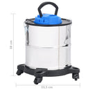 vidaXL rozsdamentes acél HEPA-szűrős hamuporszívó 1200 W 20 L