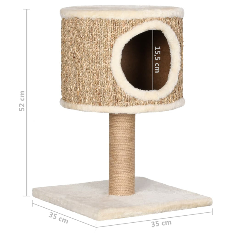 vidaXL tengerifű macskabútor házikóval és kaparófával 52 cm