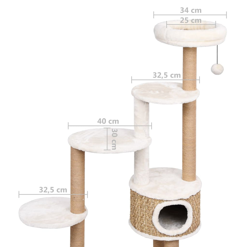 vidaXL tengerifű macskabútor luxuspárnával és kaparófával 148 cm