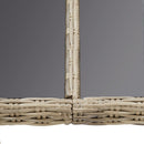 vidaXL barna üveg és polyrattan kerti étkezőasztal 200 x 100 x 74 cm