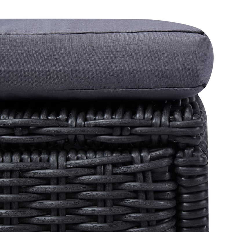 vidaXL sötétszürke polyrattan napozóágy
