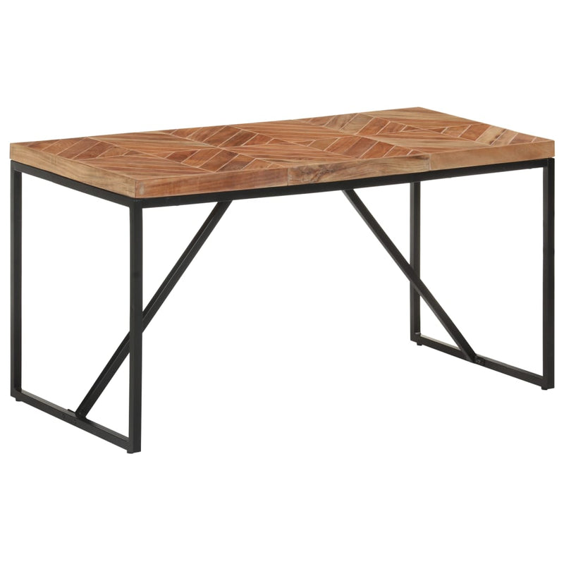 vidaXL tömör akác és mangófa étkezőasztal 140 x 70 x 76 cm