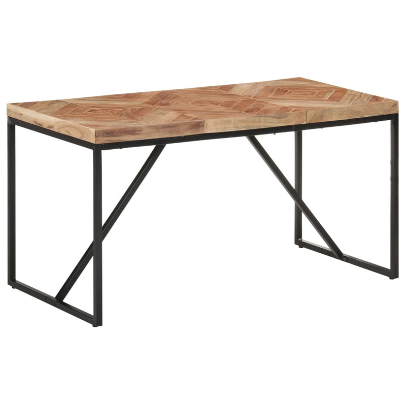vidaXL tömör akác és mangófa étkezőasztal 140 x 70 x 76 cm