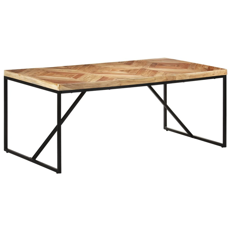 vidaXL tömör akácfa és mangófa étkezőasztal 180 x 90 x 76 cm