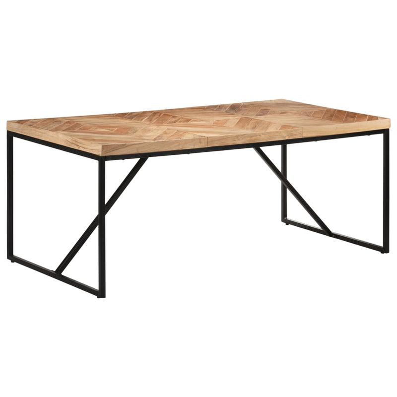vidaXL tömör akácfa és mangófa étkezőasztal 180 x 90 x 76 cm