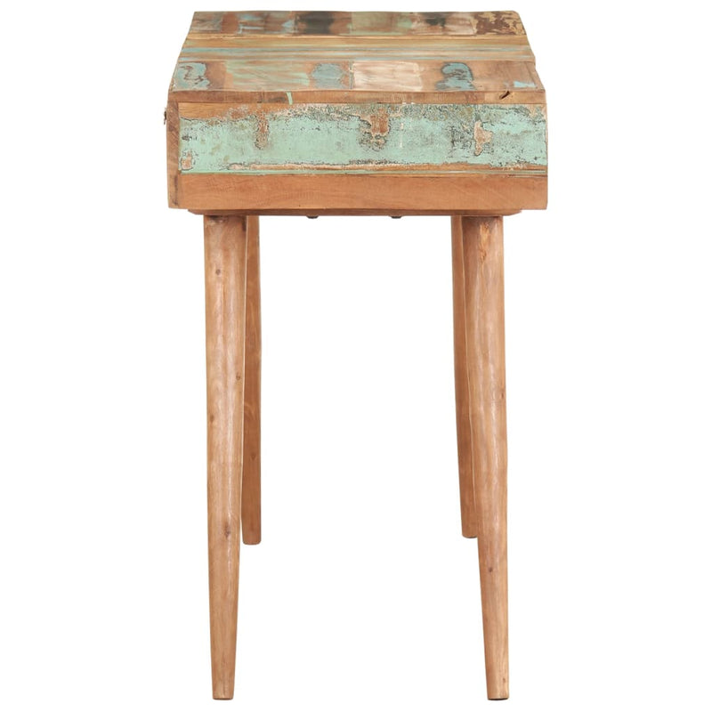 vidaXL tömör újrahasznosított fa fésülködőasztal tükörrel 112x45x76 cm