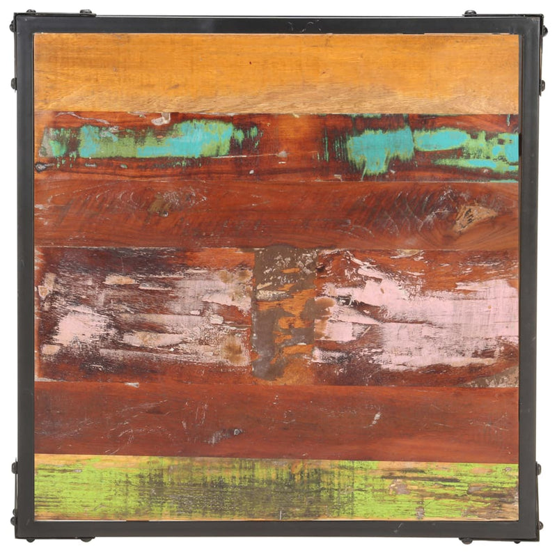 vidaXL tömör újrahasznosított fa dohányzóasztal 60 x 60 x 35 cm