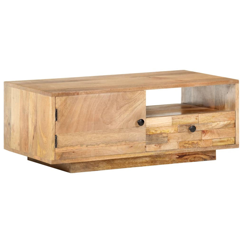 vidaXL tömör mangófa dohányzóasztal 90 x 50 x 35 cm