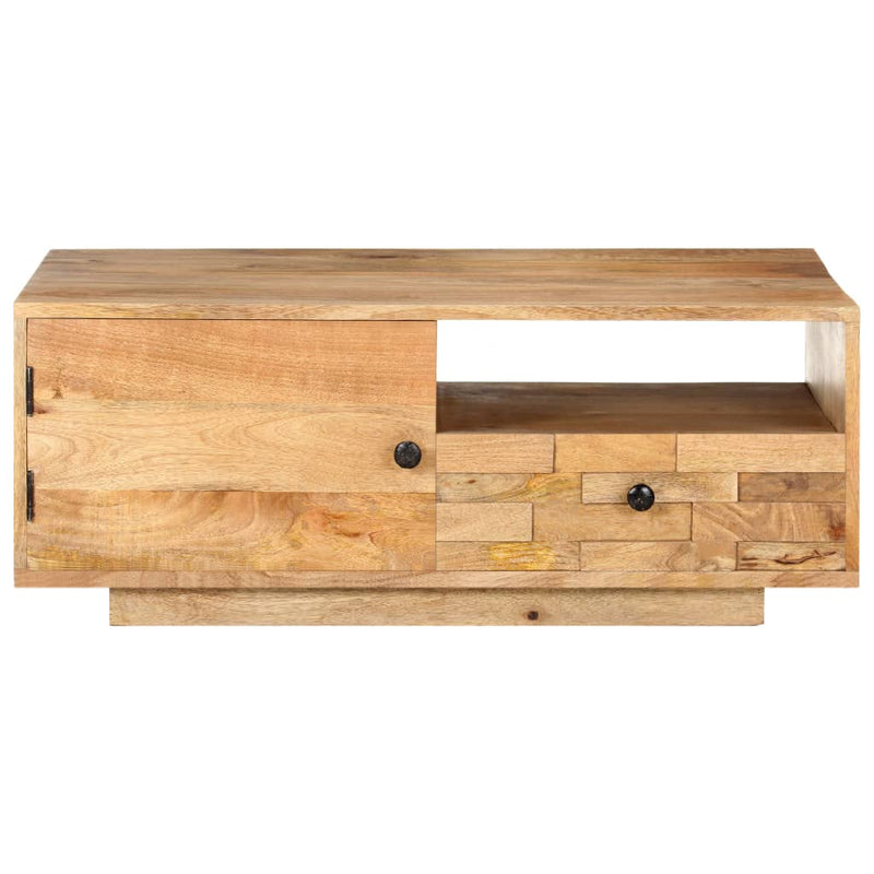 vidaXL tömör mangófa dohányzóasztal 90 x 50 x 35 cm