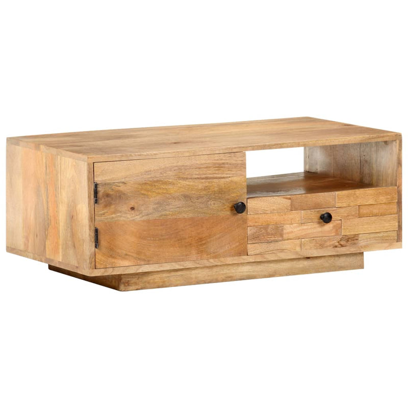 vidaXL tömör mangófa dohányzóasztal 90 x 50 x 35 cm
