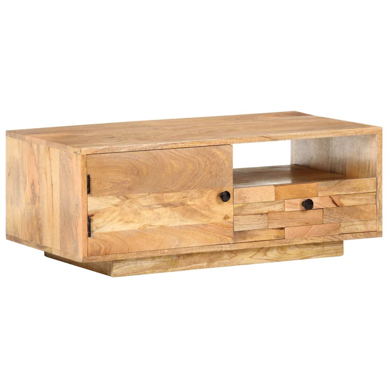 vidaXL tömör mangófa dohányzóasztal 90 x 50 x 35 cm