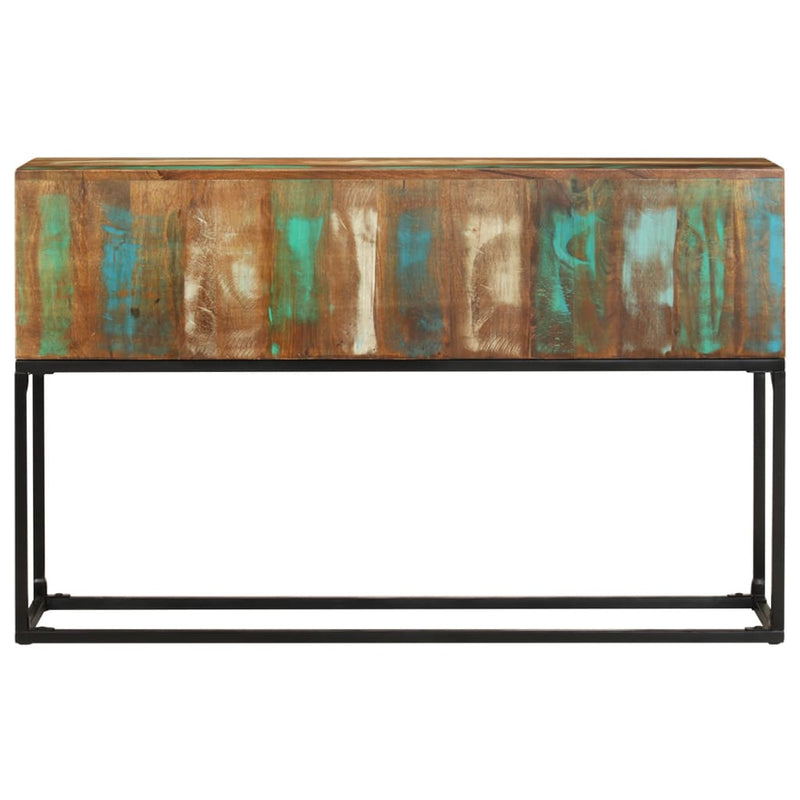 vidaXL tömör újrahasznosított fa tálalóasztal 120 x 30 x 75 cm