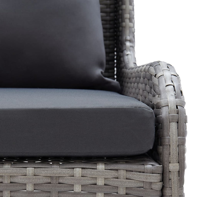 vidaXL 2 db szürke polyrattan kerti sarokkanapé