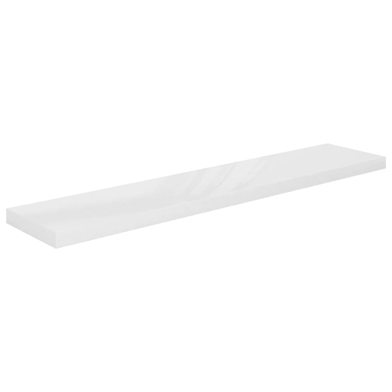 vidaXL magasfényű fehér MDF lebegő fali polc 120 x 23,5 x 3,8 cm