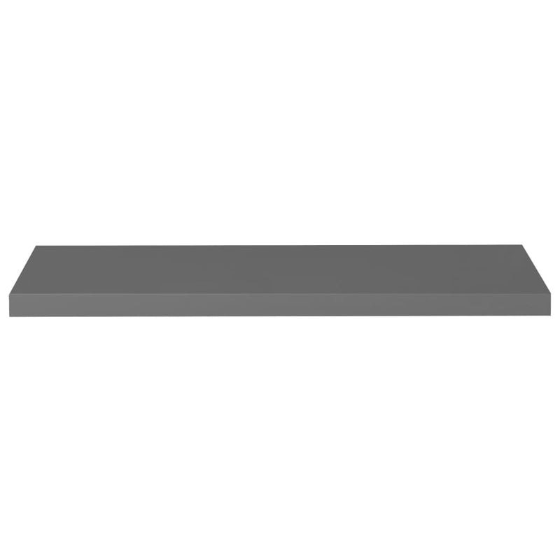 vidaXL magasfényű szürke MDF fali polc 90 x 23,5 x 3,8 cm