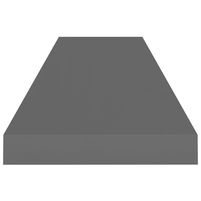vidaXL magasfényű szürke MDF fali polc 90 x 23,5 x 3,8 cm