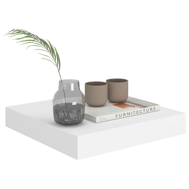 vidaXL 4 db fehér MDF lebegő fali polc 23 x 23,5 x 3,8 cm