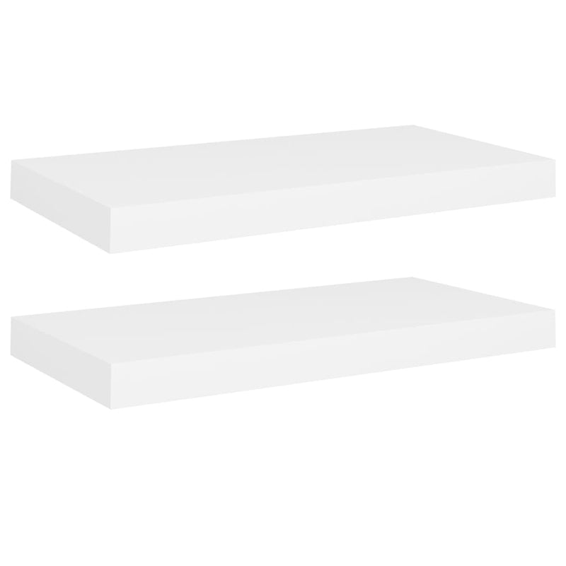 vidaXL 2 db fehér MDF lebegő fali polc 50 x 23 x 3,8 cm