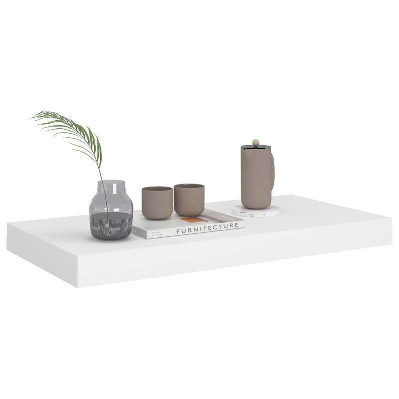 vidaXL 4 db fehér MDF fali polc 50 x 23 x 3,8 cm