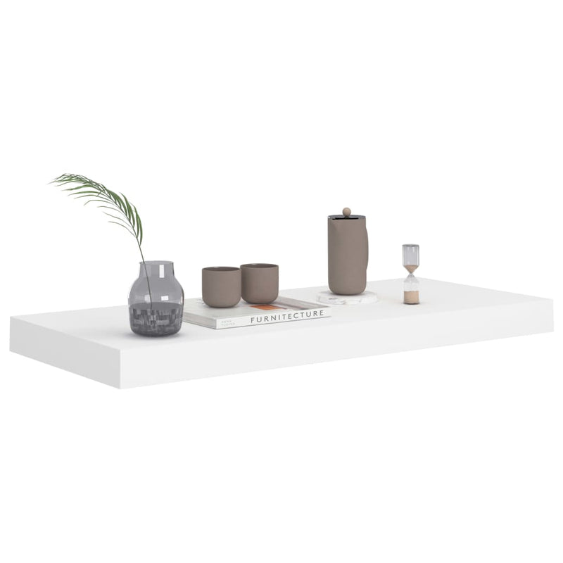 vidaXL 4 db fehér MDF lebegő fali polc 60 x 23,5 x 3,8 cm