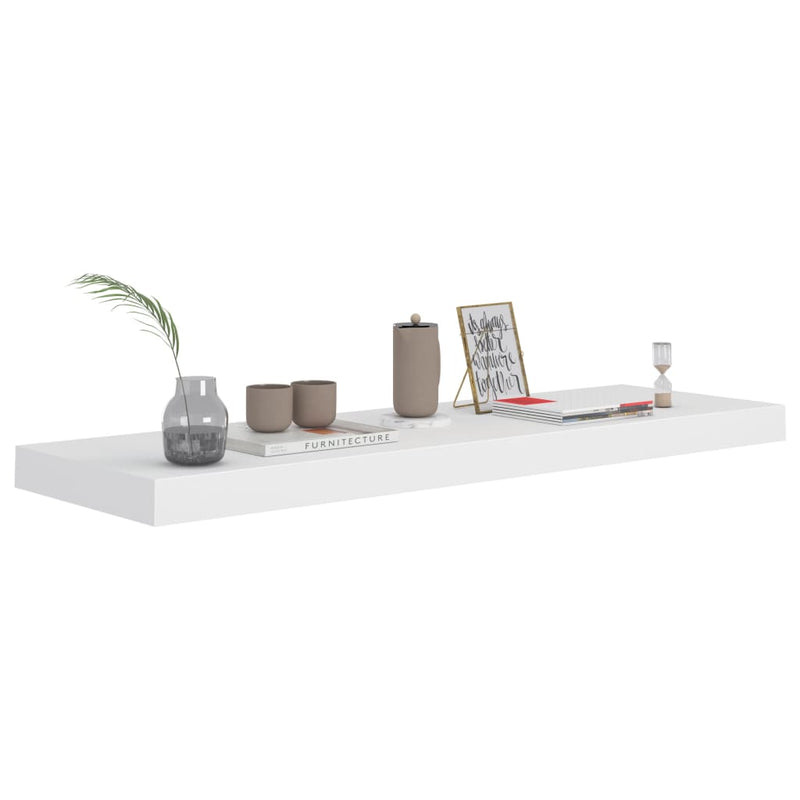 vidaXL fehér MDF lebegő fali polc 80 x 23,5 x 3,8 cm