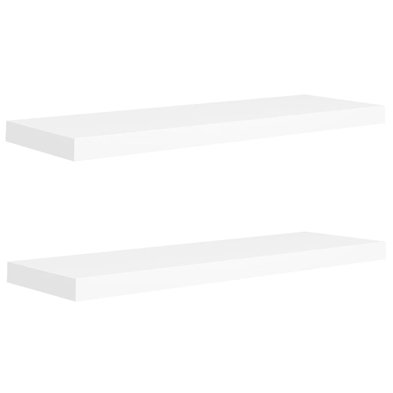 vidaXL 2 db fehér MDF lebegő fali polc 80 x 23,5 x 3,8 cm