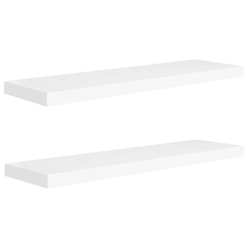 vidaXL 2 db fehér MDF lebegő fali polc 90 x 23,5 x 3,8 cm