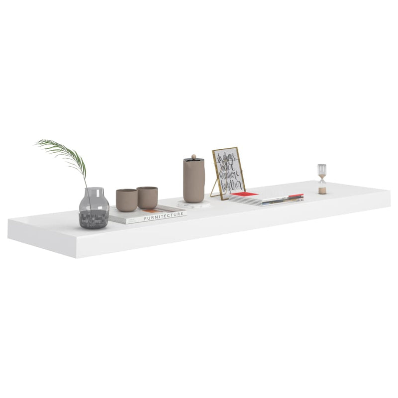 vidaXL 2 db fehér MDF lebegő fali polc 90 x 23,5 x 3,8 cm