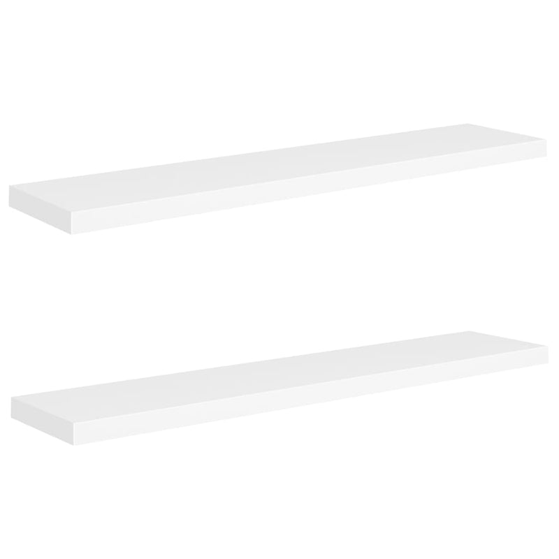 vidaXL 2 db fehér MDF lebegő fali polc 120 x 23,5 x 3,8 cm