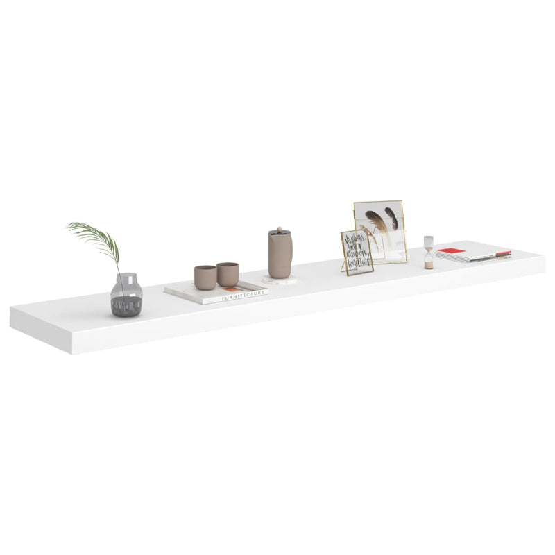 vidaXL 2 db fehér MDF lebegő fali polc 120 x 23,5 x 3,8 cm