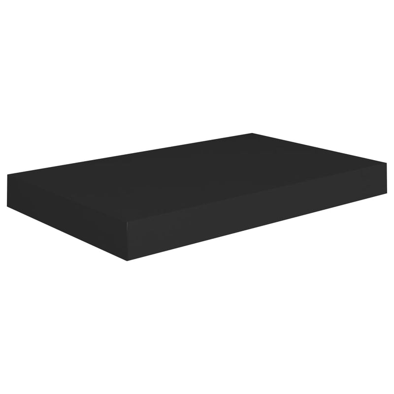 vidaXL 4 db fekete MDF lebegő fali polc 40 x 23 x 3,8 cm
