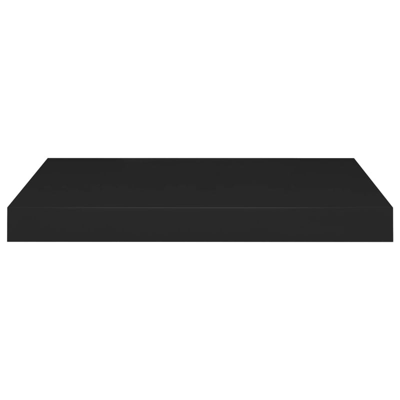vidaXL 4 db fekete MDF lebegő fali polc 50 x 23 x 3,8 cm