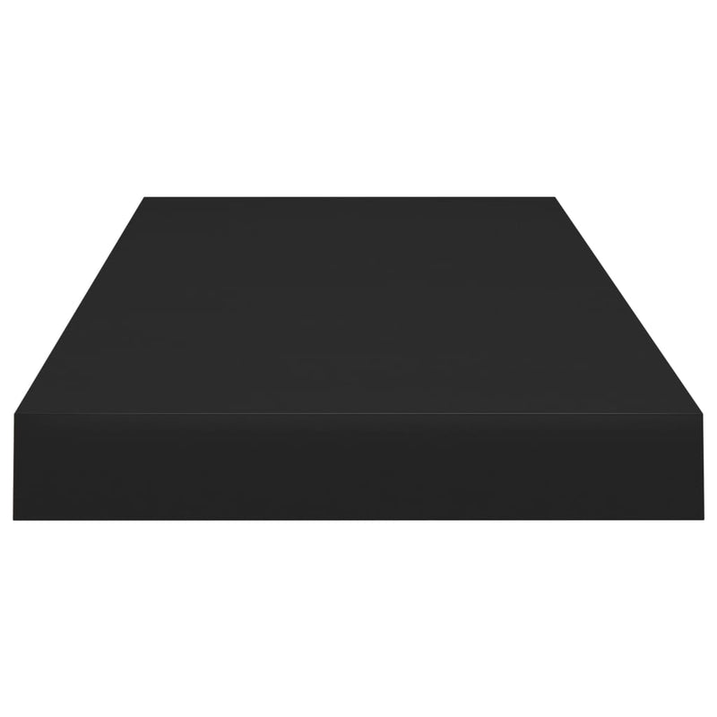 vidaXL 4 db fekete MDF lebegő fali polc 60 x 23,5 x 3,8 cm