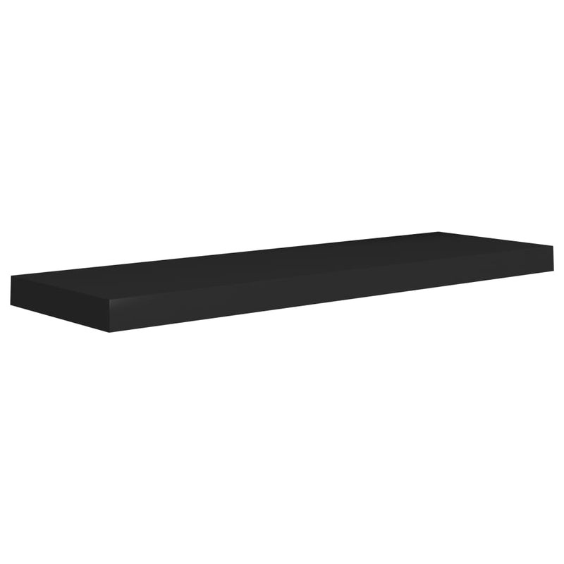 vidaXL 4 db fekete MDF lebegő fali polc 80 x 23,5 x 3,8 cm