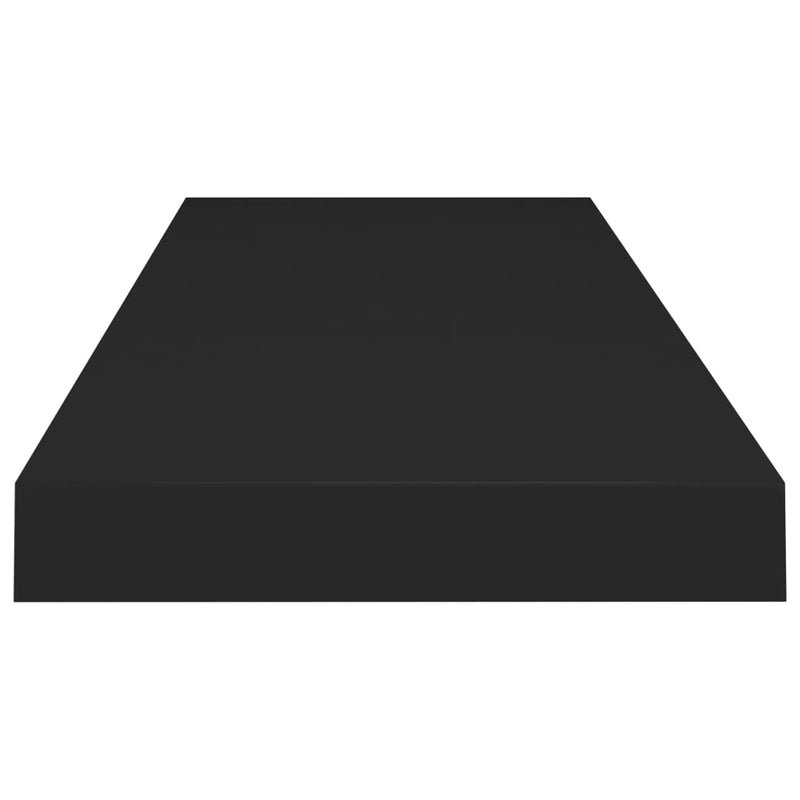 vidaXL 4 db fekete MDF lebegő fali polc 80 x 23,5 x 3,8 cm
