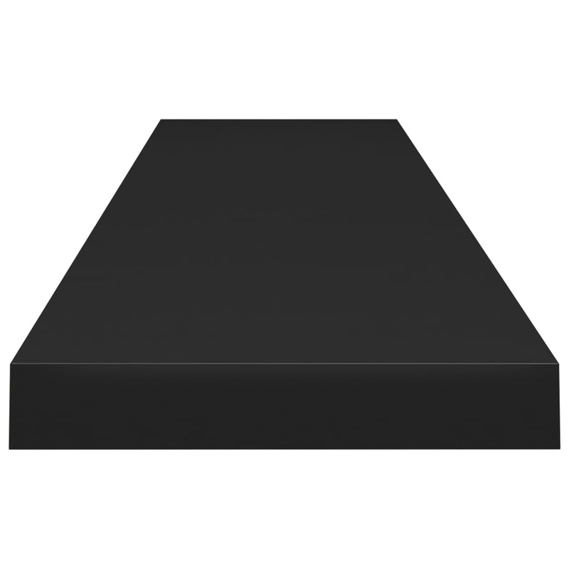 vidaXL fekete MDF lebegő fali polc 120 x 23,5 x 3,8 cm